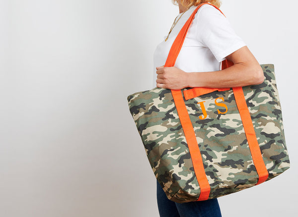 Camo neoprene tote bag on sale